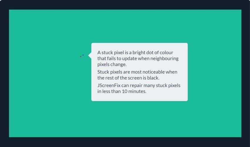 jscreenfix stuck pixel