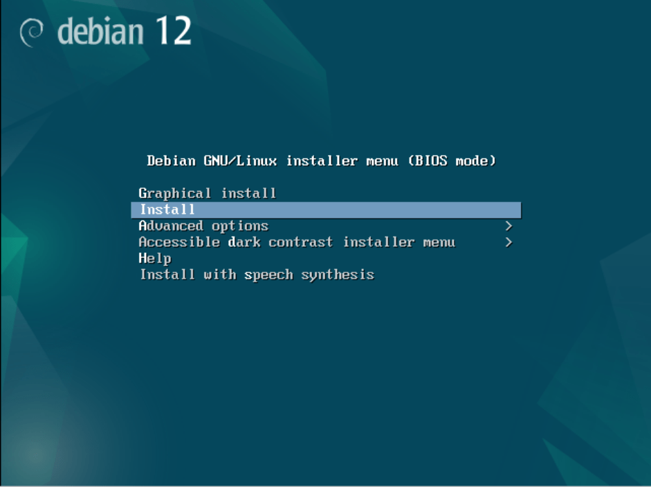 debian 12 install